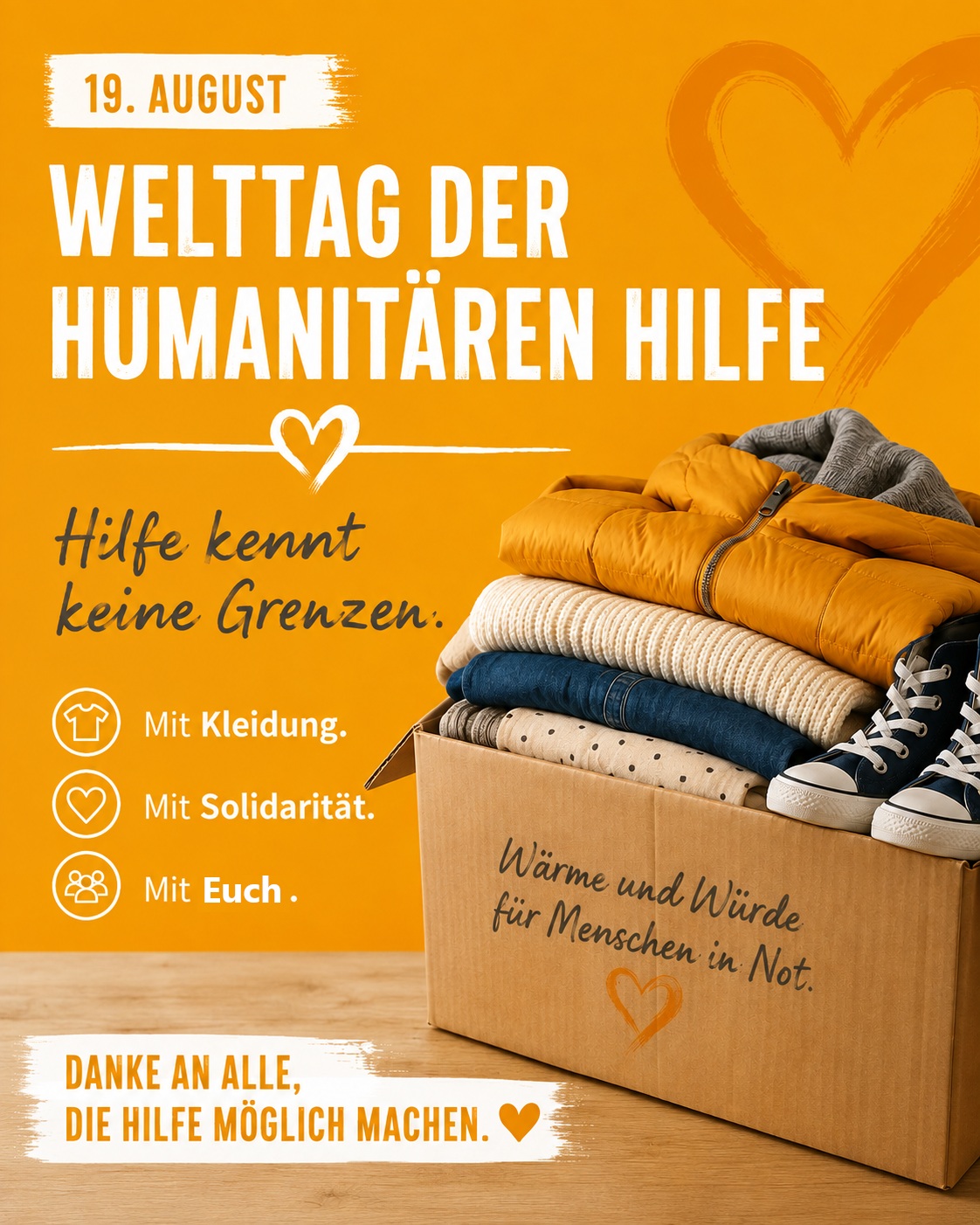 19. August ist Welttag der humanitären Hilfe 🤝🌍
Humanitäre Hilfe bedeutet, Menschen nicht allein zu lassen, wenn sie in...